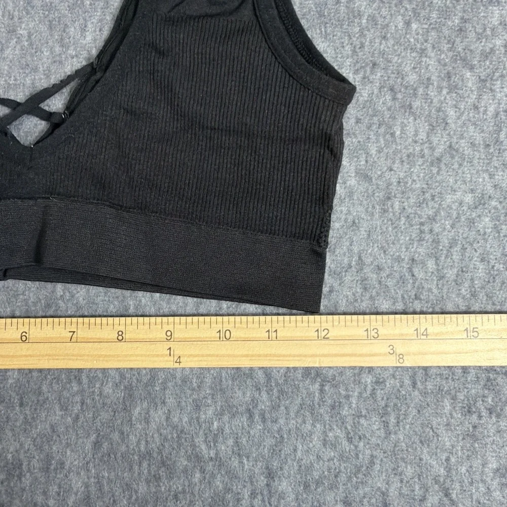 Rockwear Sports Bra Size Large Y2K Black Color